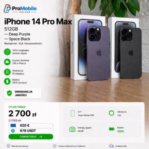 iPhone 14 Pro Max 512GB Deep Purple / Space Black
