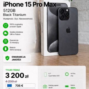 iPhone 15 Pro Max 512GB Black Titanium