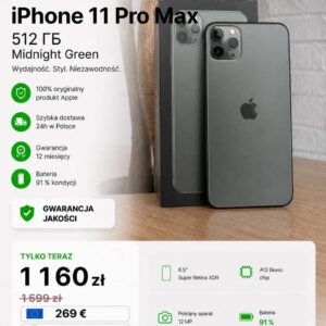 iPhone 11 Pro Max 512GB Midnight Green