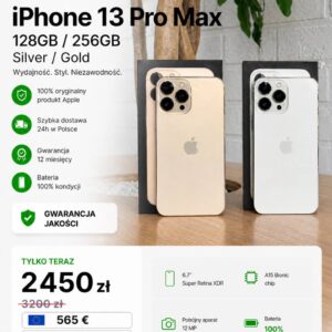 iPhone 13 Pro Max 128GB / 256GB Silver / Gold