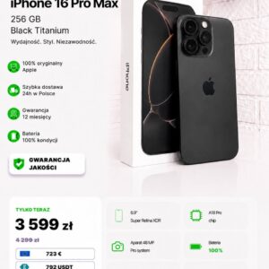 iPhone 16 Pro Max 256 GB Black Titanium 🖤🔥