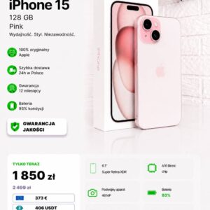 iPhone 15 128 GB Pink