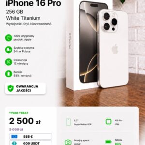 iPhone 16 Pro 256GB White Titanium