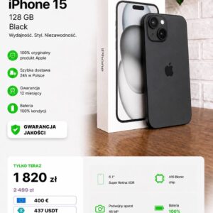 iPhone 15 128GB Black