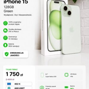 iPhone 15 128GB Green