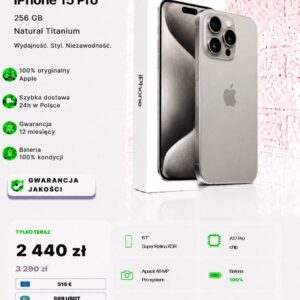 iPhone 15 Pro 256 GB Natural Titanium