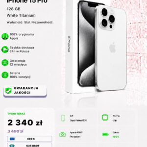 iPhone 15 Pro 128 GB White Titanium