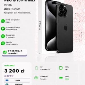 iPhone 15 Pro Max 512 GB Black Titanium