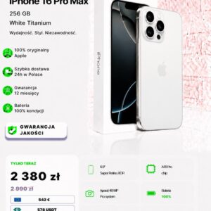 iPhone 16 Pro Max 256 GB White Titanium