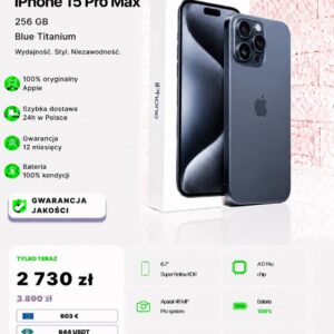 iPhone 15 Pro Max 256 GB Blue Titanium