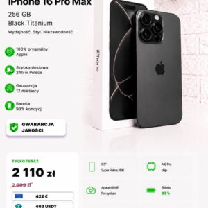 iPhone 16 Pro Max 256 GB Black Titanium